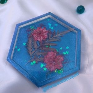 Flower lovers jewelry coaster
